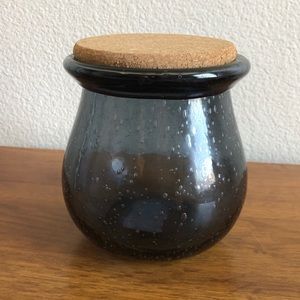 Threshold Target Black Bubble Glass Jar w Cork Lid